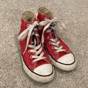 Red Converse Kids High Tops- Size 2